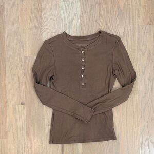 Nili Lotan Long Sleeve Henley Top